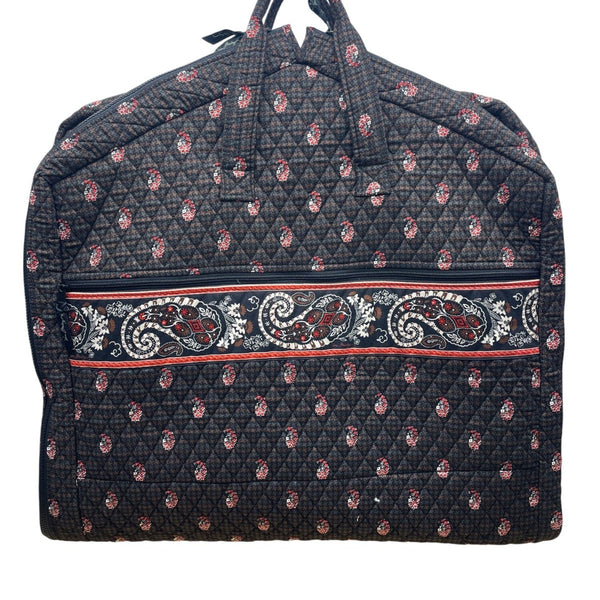 Vera Bradley Women’s Brown Quilted Garment Bag With Paisley Floral Design