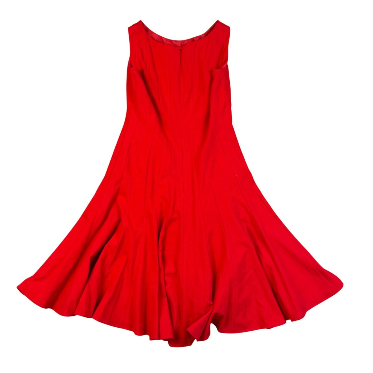 Calvin Klein Womens Red Polyester Blend Sleeveless A-Line Dress Size 4