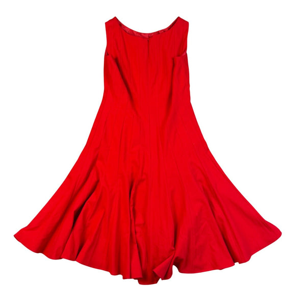 Calvin Klein Womens Red Polyester Blend Sleeveless A-Line Dress Size 4