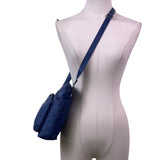 Baggallini Women’s Navy Quilted Adjustable Strap Multiple Pockets Crossbody Bag