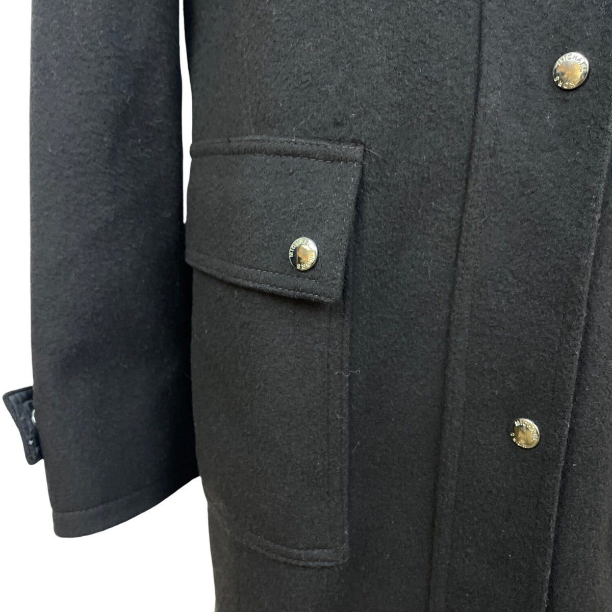 Michael Kors Brown Women’s Hooded Coat With Button Details Sz 10