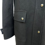 Michael Kors Brown Women’s Hooded Coat With Button Details Sz 10