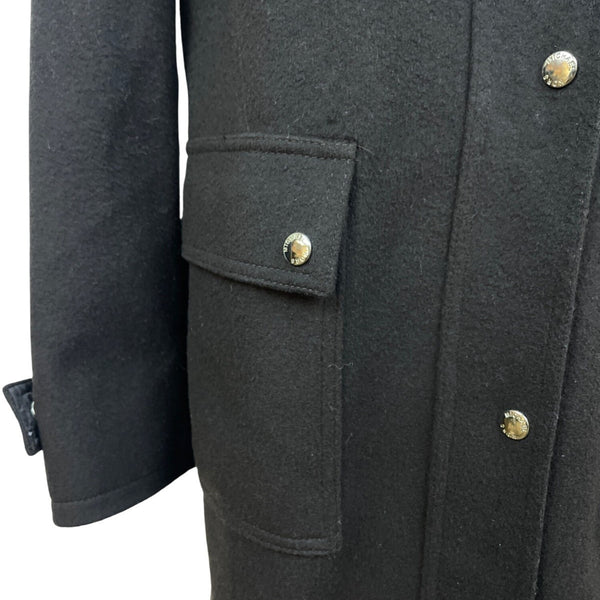 Michael Kors Brown Women’s Hooded Coat With Button Details Sz 10