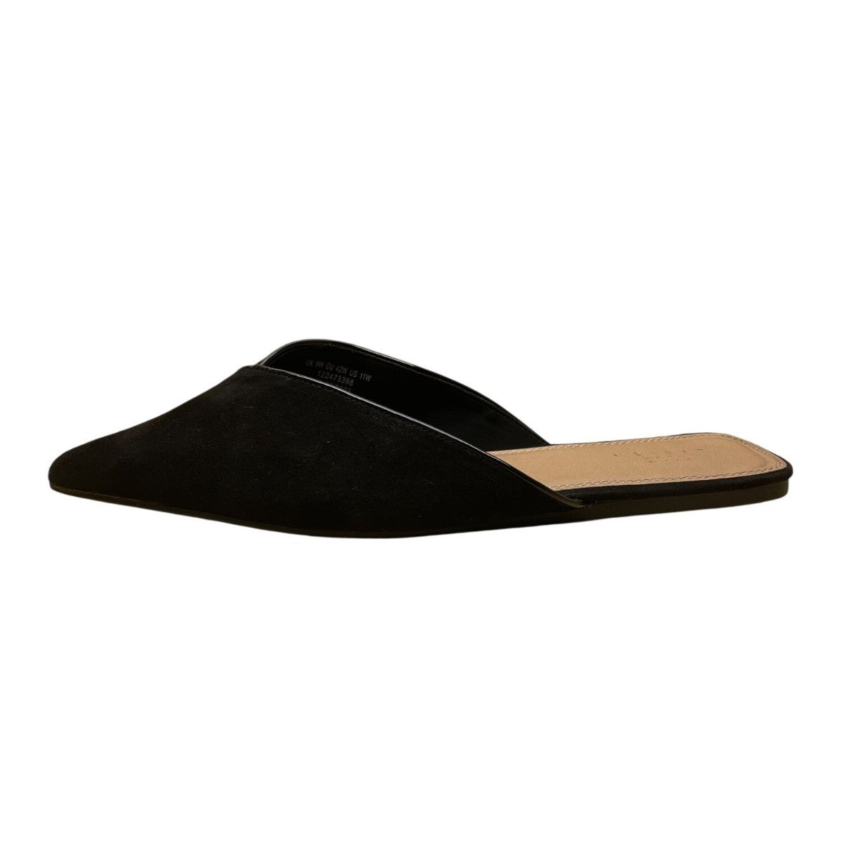 Asos Design Women’s Black Suede Slip-On Pointed Toe Wide Fit  Mules Size 11W