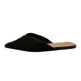 Asos Design Women’s Black Suede Slip-On Pointed Toe Wide Fit  Mules Size 11W