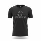Adidas Mens Black Comfortable Crew Neck T-Shirt With Classic Logo Size XXL