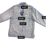 USA Palm Mens Grey Reversible Sherpa Fleece Pullover 6-Way Stretch Warm Sz L