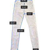 7 For All Mankind Womens White Skinny Pants Snakeskin Pattern Size 28