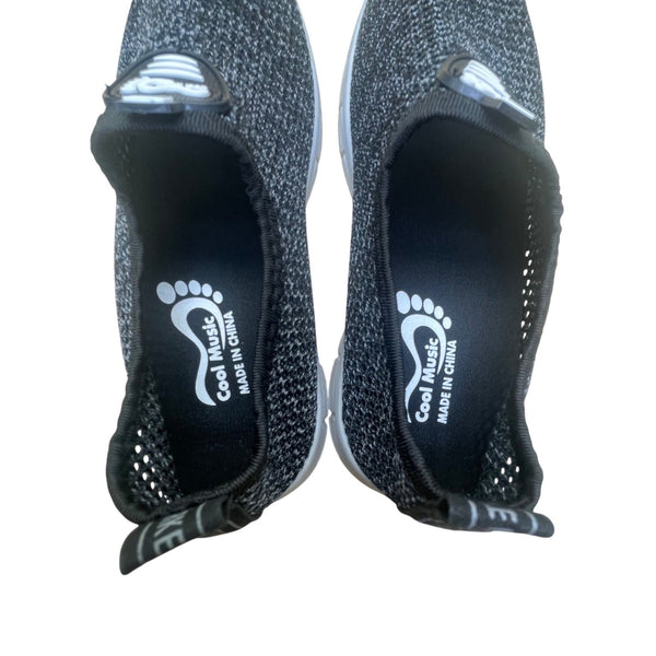 Cool Music Women’s Black Mesh Slip-On Lightweight Casual Walking Shoes Size 38