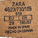 Zara Youth Girl's Tan Brown Strapped Sandals Sz 29 (11.5 US) - NWOB