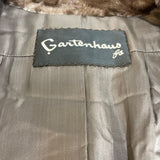 Vintage Gartenhaus Brown Long Fur Coat for Women