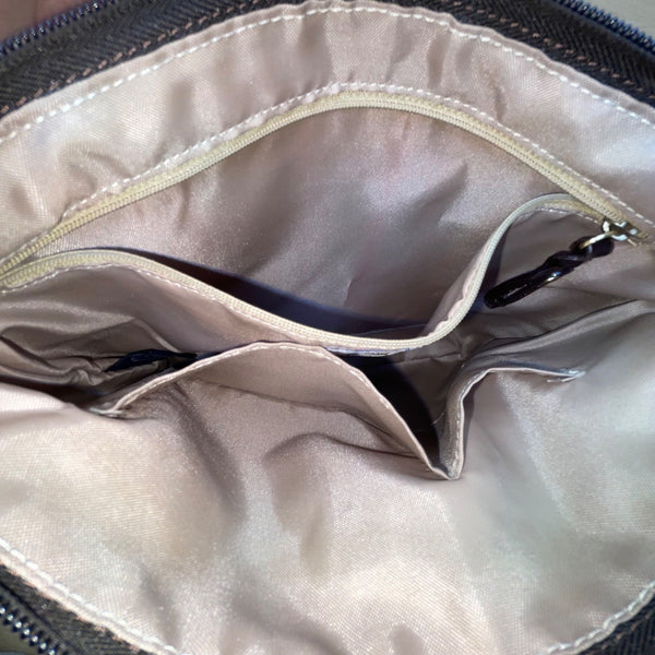 Brics Women’s Multicolor Nylon Striped Bag Adjustable Strap Crossbody Bag