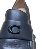 Coach Women's Black Leather With Lug Sole Elegant Slip-On Loafers Size 8B