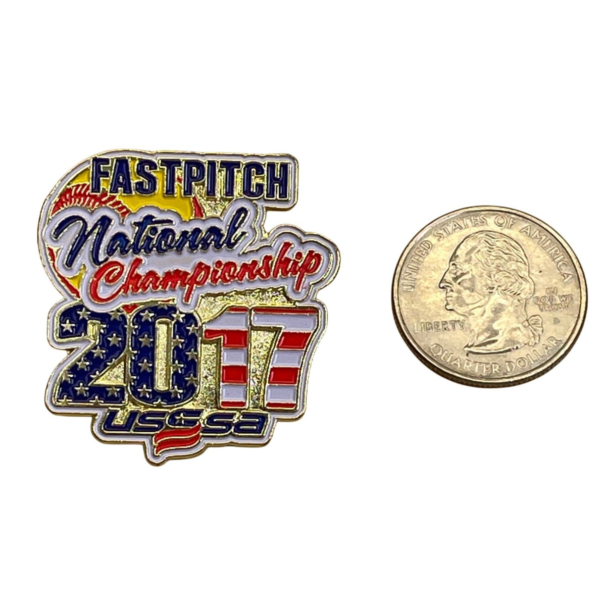 Softball Fastpitch 2017 National Championship USSSA Enamel Lapel Pin