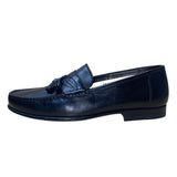 Santoni Men’s Black Leather Tassel Formal Slip-On Dallas Loafers Size 11 EE