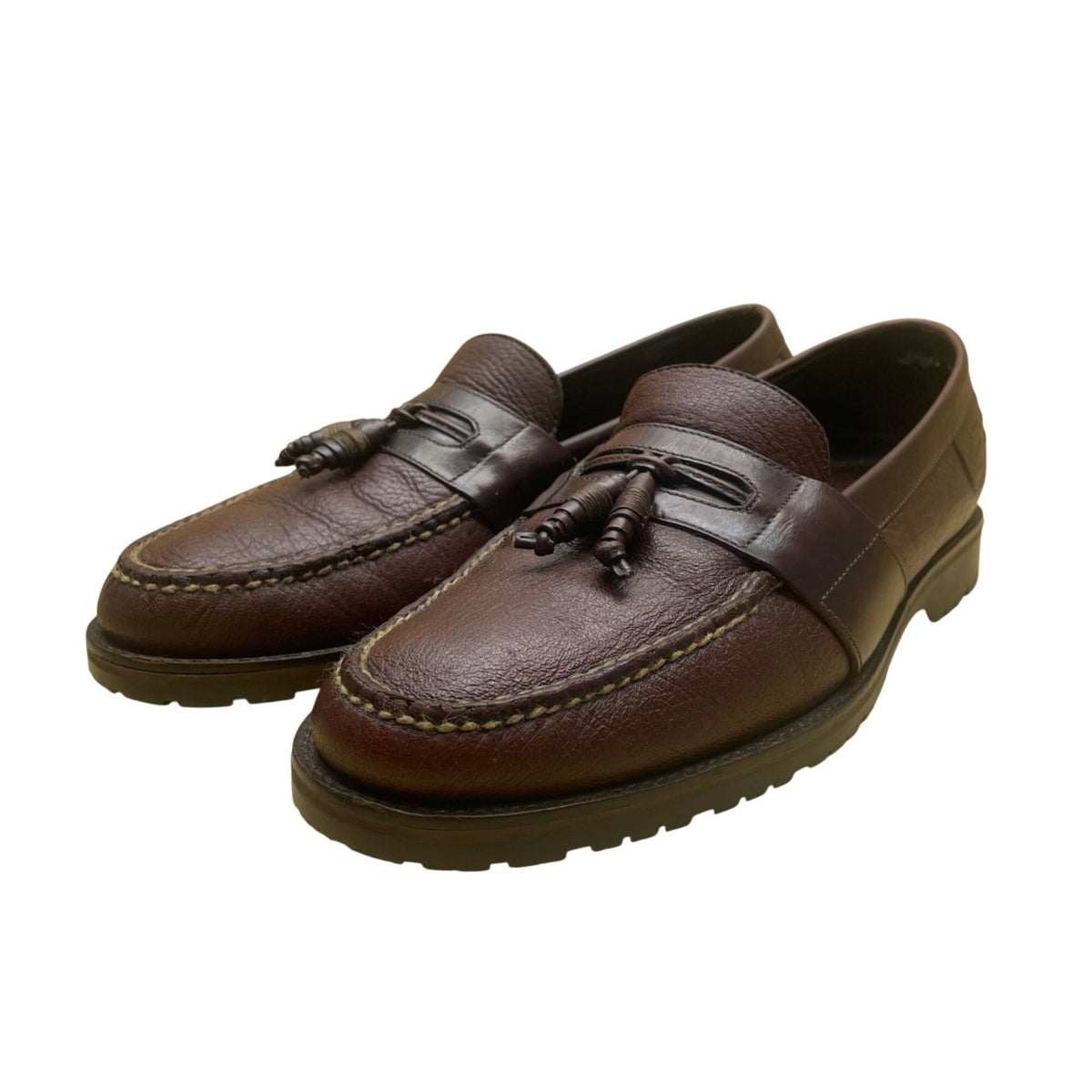 H.S. Trask Men’s Brown Leather Tassel Slip-On Loafers Size 12N