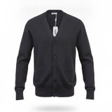 Coofandy Mens Black Cardigan Sweater With Pockets Button-Up Style Size S