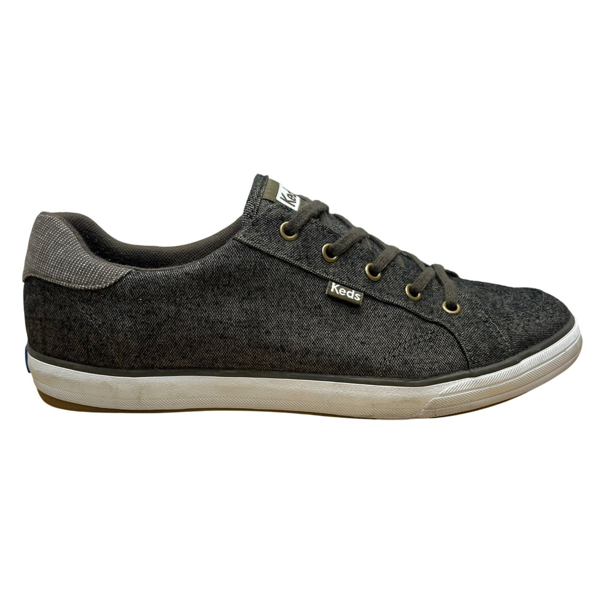 Keds Women’s Gray Canvas Everyday Wear Lace Up Casual Sneakers Size 8.5