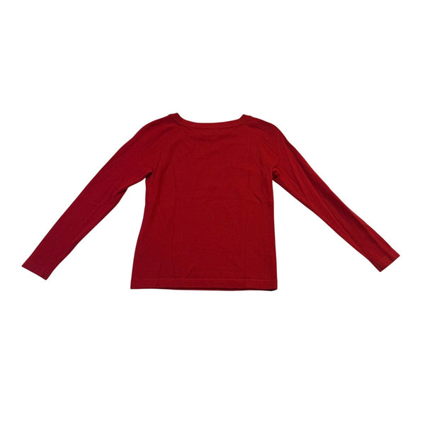 Banana Republic Womens Red Merino Wool Long Sleeve Sweater Sz Petite XS 