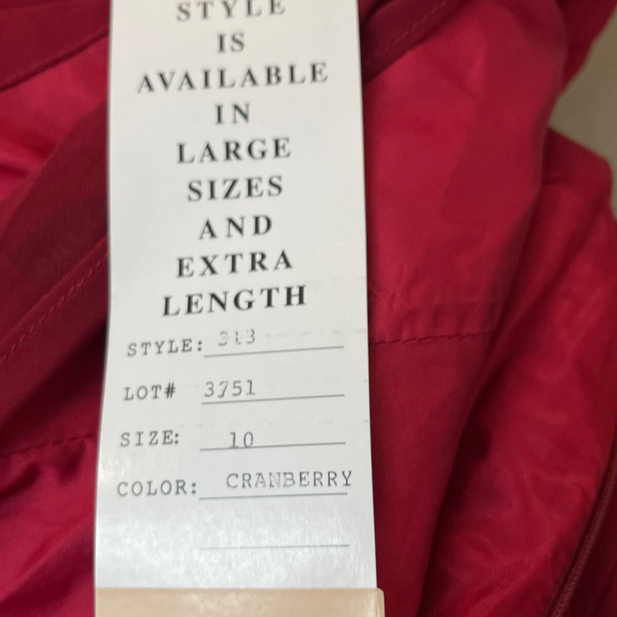 Bill Levkoff Red Cranberry Long Haltered Womens Dress Sz 10 - New
