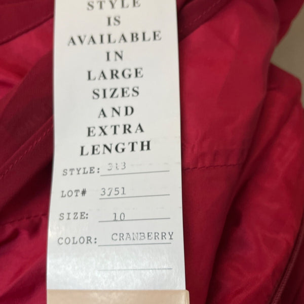 Bill Levkoff Red Cranberry Long Haltered Womens Dress Sz 10 - New