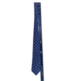 Christian D Mens Blue Silk Paisley Necktie Made In USA Fabric Woven In Italy