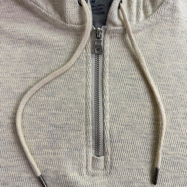 Flag & Anthem Mens Beige Cotton/Polyester Hoodie Sweater Waffle Knit Sz M - New