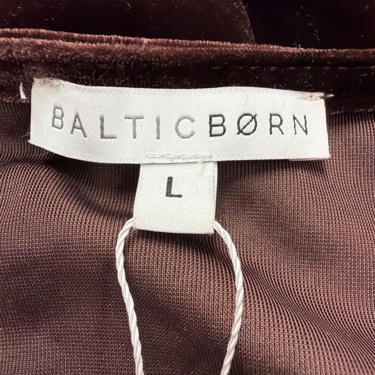 Baltic Born Womens Brown Velvet Wrap Maxi Dress Elegant Soft Fabric Size L