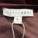 Baltic Born Womens Brown Velvet Wrap Maxi Dress Elegant Soft Fabric Size L