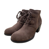 B.O.C. Women’s Brown Leather Lace-Up Block Heel Ankle Boots Size 8.5M