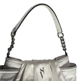 Simply Vera Women's White Ivory Shoulder Bag With Silver Tone Chain Strap Sz M