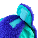 Columbia Mens Purple/Teal Shearling-Lined Winter Trapper Hat Fold-Up Earflaps