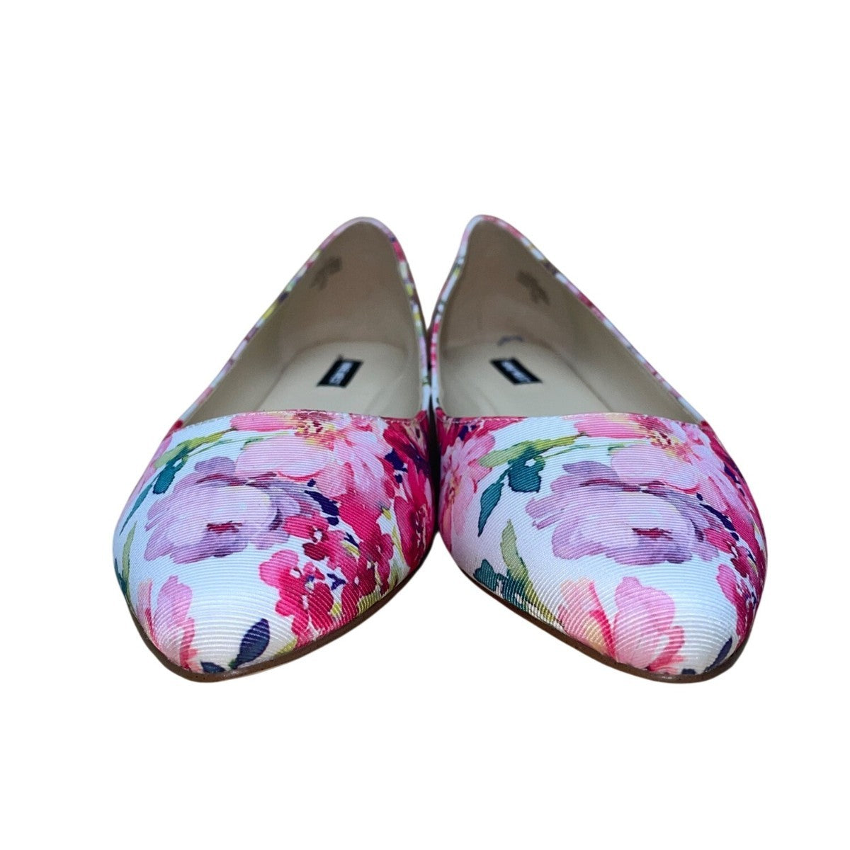 Nine West Women’s White & Red Floral Print Speak Up 2 Ballet Flats Size 9.5M