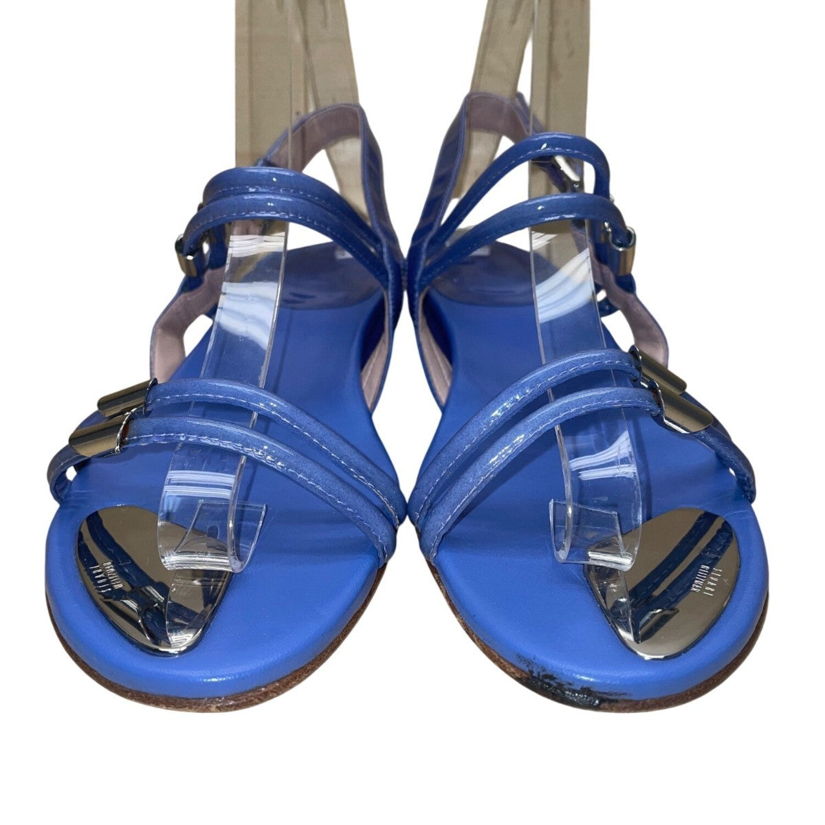 Stuart Weitzman Women’s Blue Adjustable Strappy Slingback Wedge Sandals Size 6.5