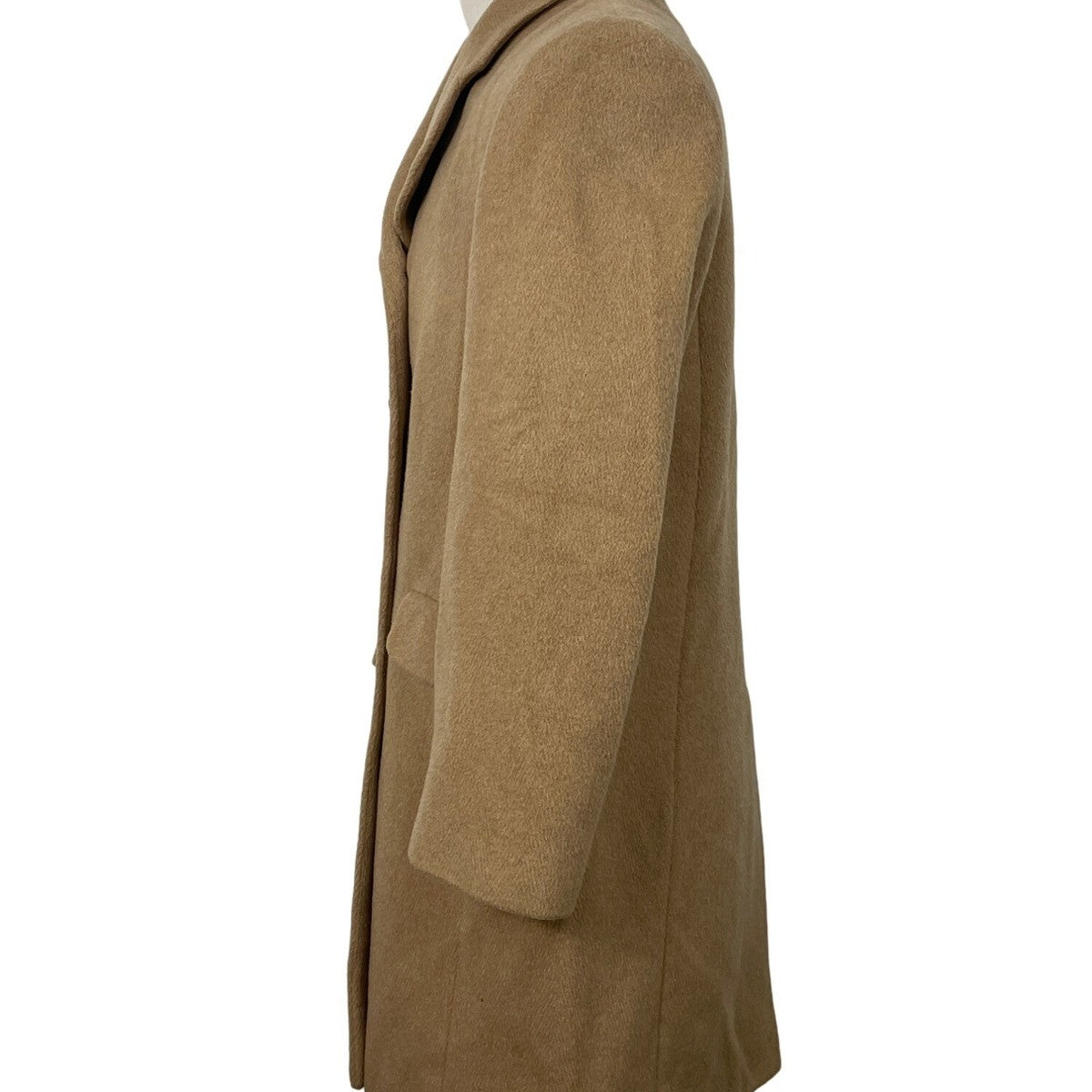 Evan Picone Classic Women's Khaki Double Breasted Wool Coat Sz 14