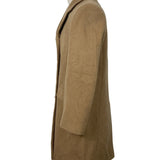Evan Picone Classic Women's Khaki Double Breasted Wool Coat Sz 14