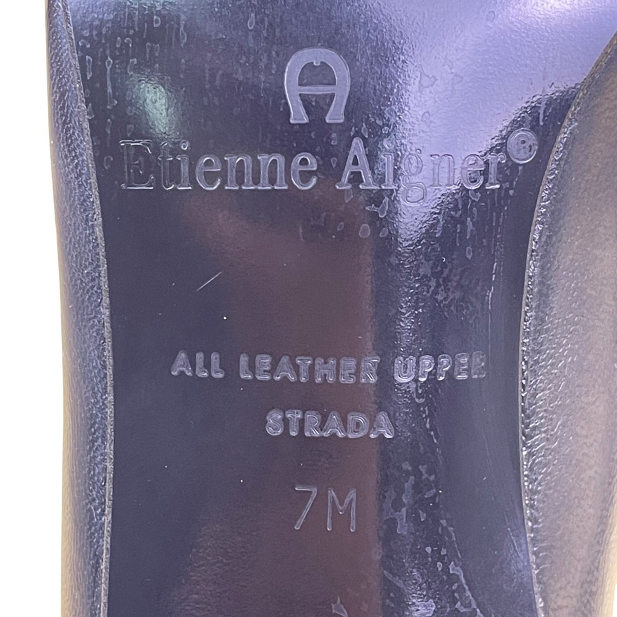 Etienne Aigner Women’s Black Patent Cap Toe Strada Pumps Dress Shoes Size 7M