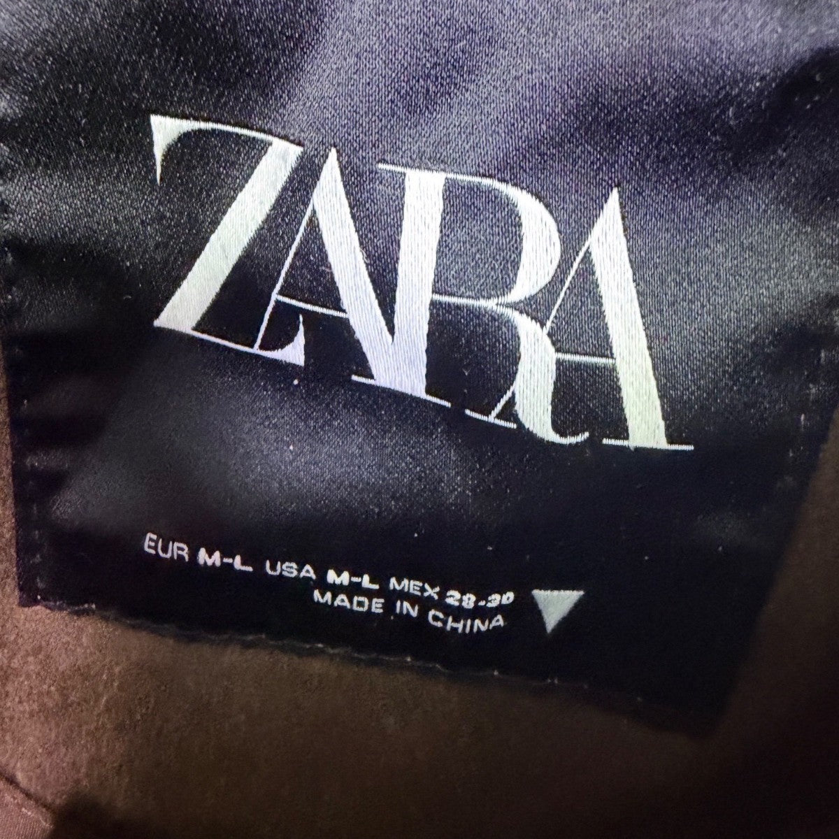 Zara Mens Brown Long Waxed Coat Corduroy Collar Snap Button Sz  M-L
