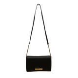 Kate Spade Women’s Black Saffiano Leather Gold Chain Strap Flap Shoulder Bag