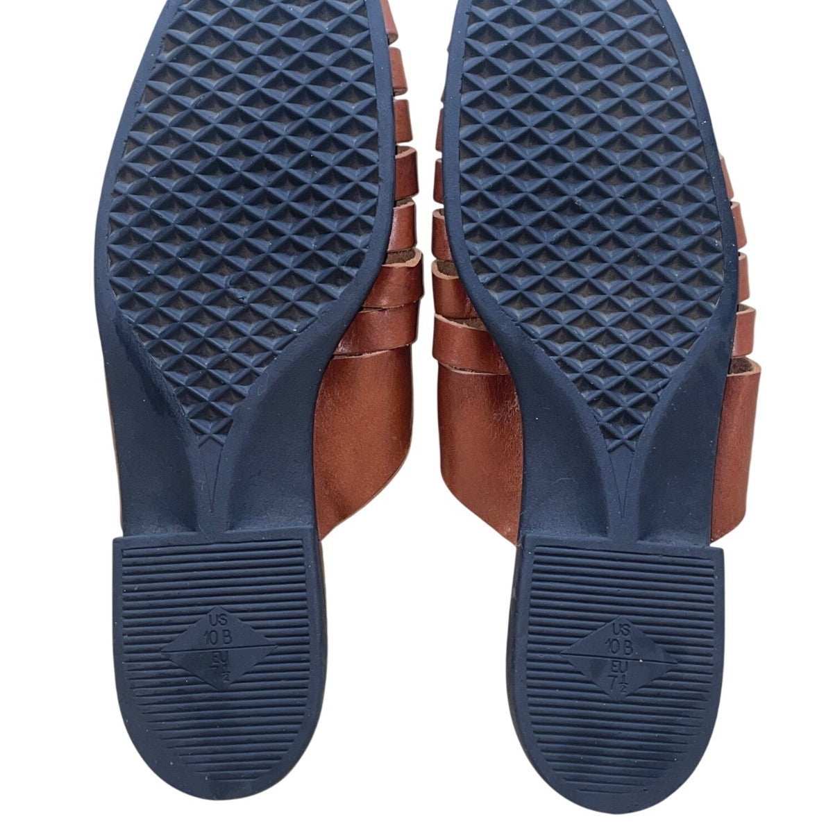 Aerosoles Women’s Brown Leather Open Toe Woven Slip-On Sandals Size 10B