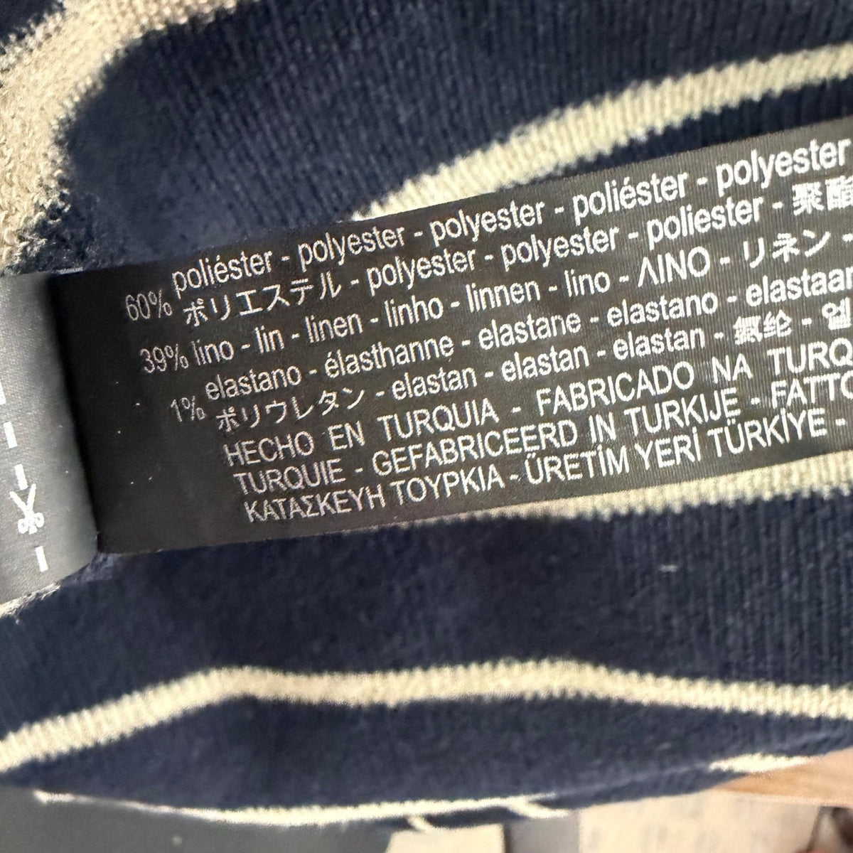 Zara Womens Navy Striped Open Front Cardigan Sweater Sz M