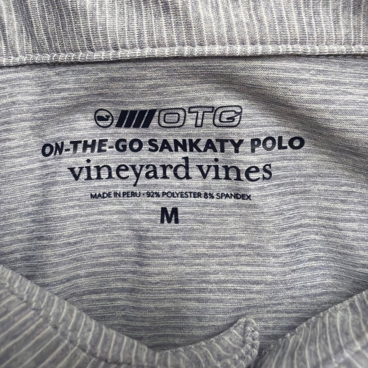 Vineyard Vines Mens Heathered Purple Short Sleeve Polo Shirt Size M