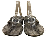 Chicos Women’s Gray Circuitry Snake Print Python Strappy Sandals Size 10