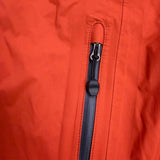L.L. Bean Mens Orange Hooded Rain Jacket Fully Zippered Waterproof Design Sz XL