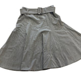 Grace Elements Women's Gray A-Line Midi Skirt With Belt Sz 6