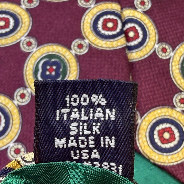 Tommy Hilfiger Mens Multi-Color 100% Italian Silk Patterned Ties