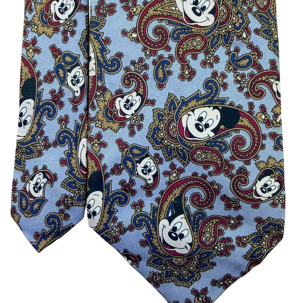 Balancine Mens Blue 100% Silk Disney Mickey Mouse Paisley Tie The Tie Works