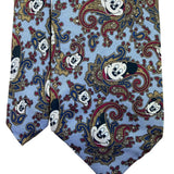 Balancine Mens Blue 100% Silk Disney Mickey Mouse Paisley Tie The Tie Works