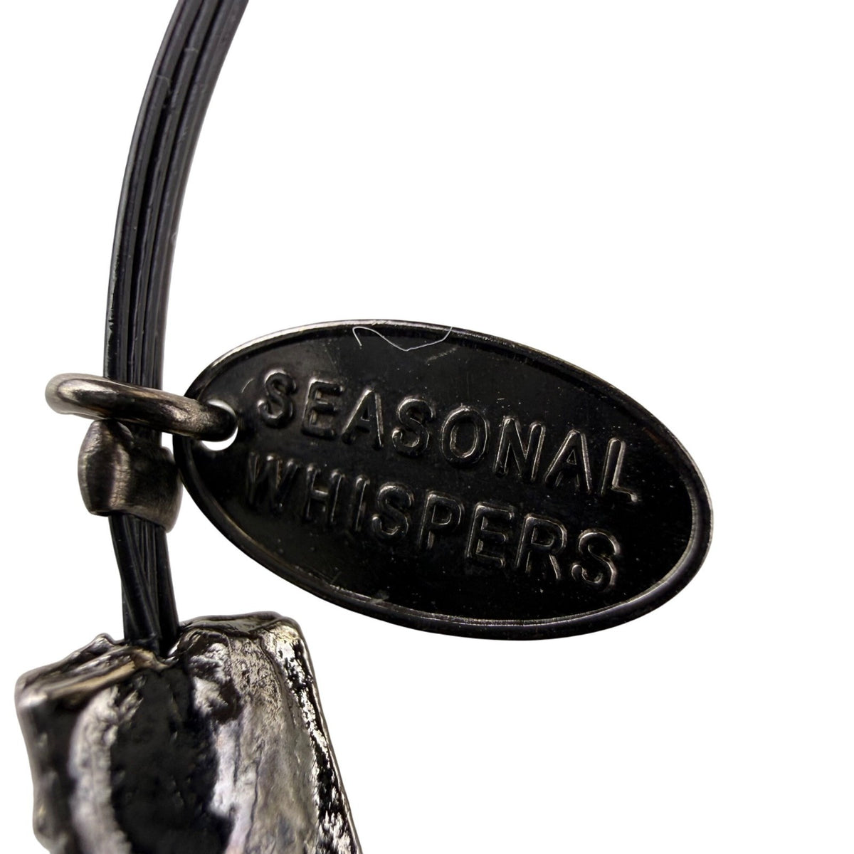Seasonal Whispers Womens Black Metal Bracelets Set Crystal Accents Multi-Layer
