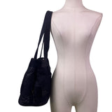 Donna Sharp Women’s Black Quilted Patchwork Double Straps Snap Closure Tote Bag